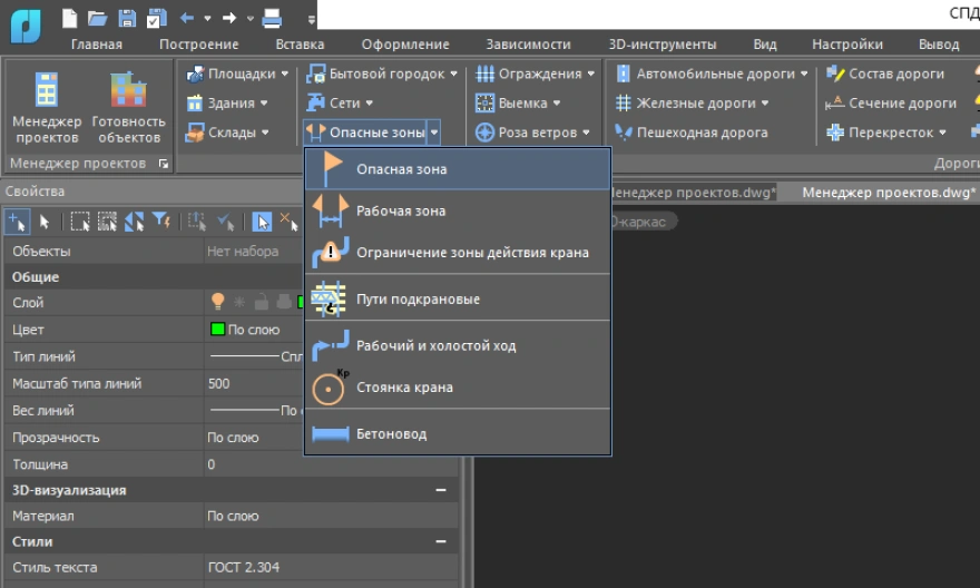 Опасные зоны