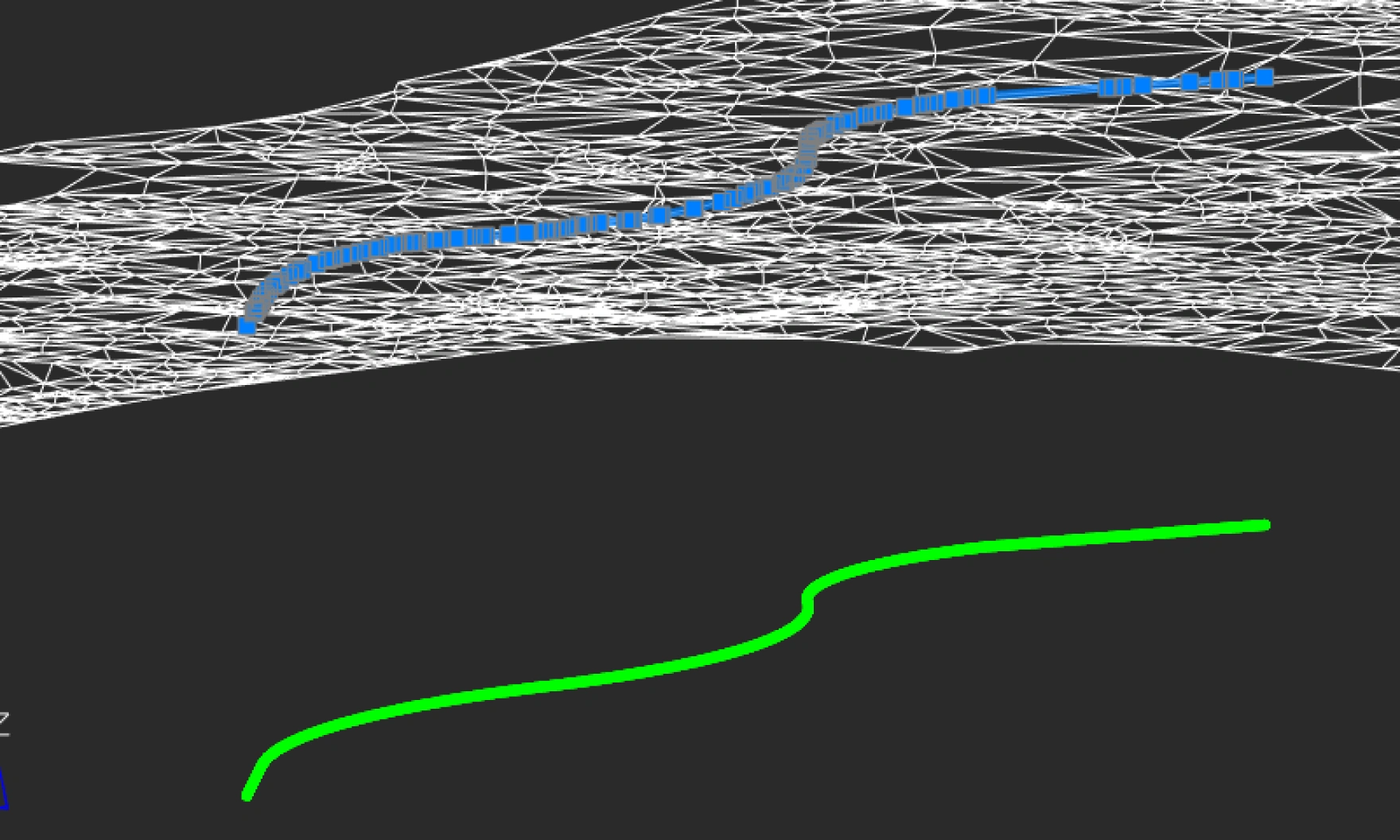 Проецирование линии на сеть